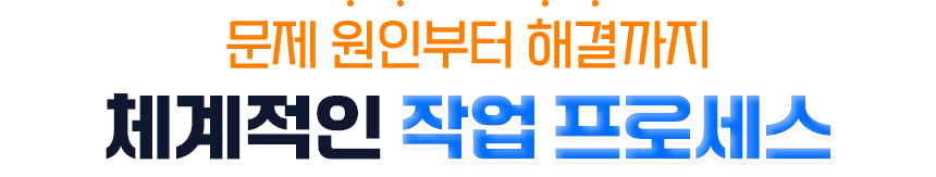 문제 원인부터 해결까지, 착한환경의 체계적인 작업 프로세스